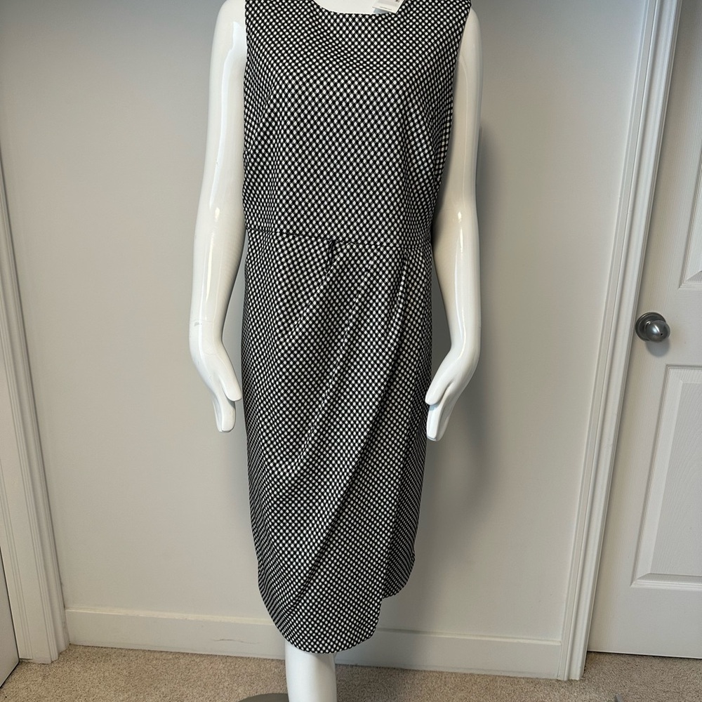 Calvin Klein Black and White Midi Dress